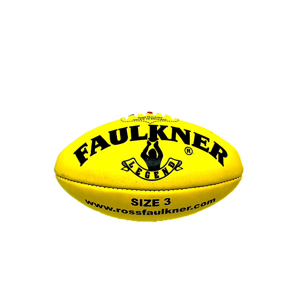 Ross Faulkner Legend Genuine Leather Football - Yellow