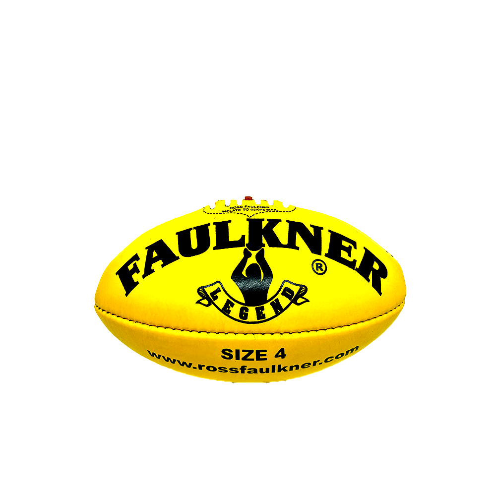 Ross Faulkner Legend Genuine Leather Football - Yellow