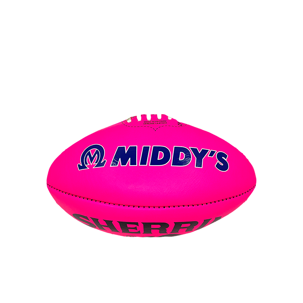 Sherrin Middys Pink Leather Football
