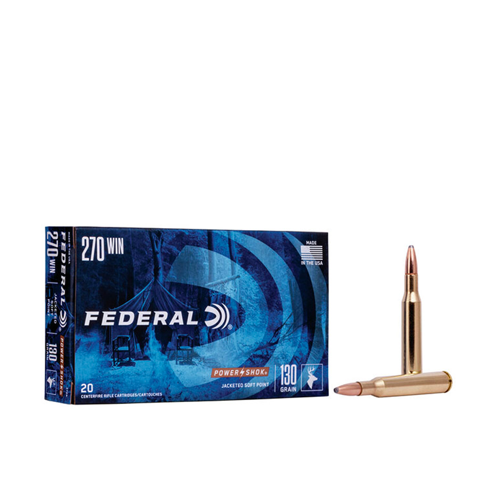 Federal 270WIN PowerSHOK 130gr JSP