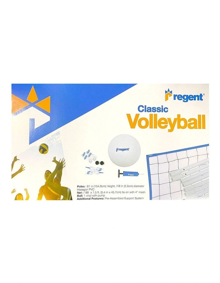 Regent Classic Volleyball Set with Carry Bag in Black